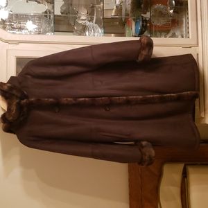 Brown Faux Shearling Coat